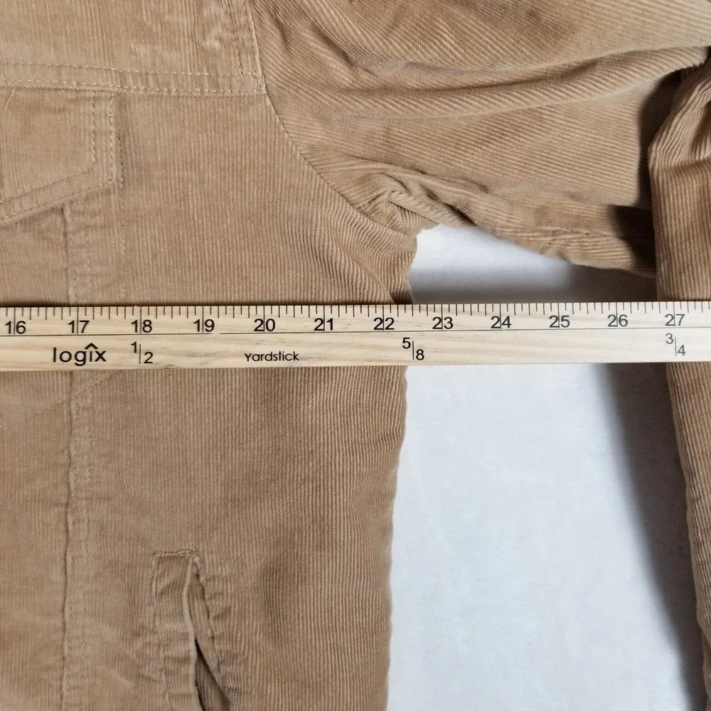 Levi's Hooded Trucker Jacket Mens Medium Tan Corduroy Sherpa Lined RN54163 - Picture 7 of 10